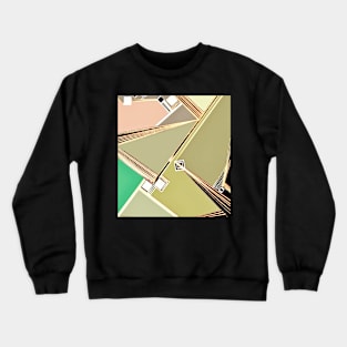 PASTEL GEOMETRIC DESIGN WITH GOLD HIGHLIGHTS ART DECO MOD INSPIRED Crewneck Sweatshirt